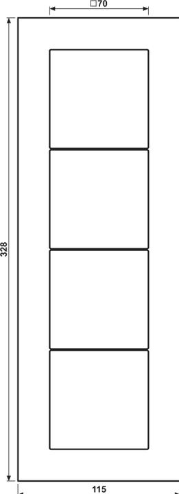 Actual product image JUNG Mounting frame 4f tra mt LS / LS PLUS glass LSP984GLAS