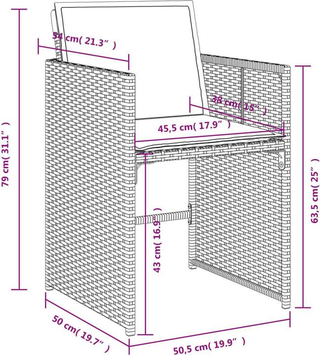 Produktbild vidaXL Garten Essgruppe