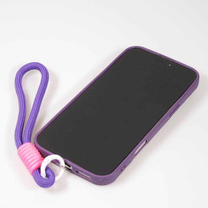 Image du produit PhoneLook Coque Silicone Soft Touch MagSafe avec vagues et lanière Violet (Apple iPhone 16 Pro Max)