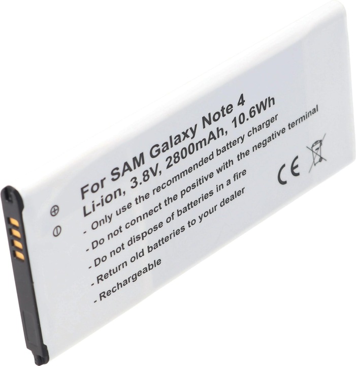 Actual product image AccuCell Battery Samsung Galaxy Note 4 battery with NFC