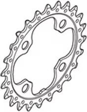 Actual product image Shimano Deore 17 chainring 24 teeth (24)