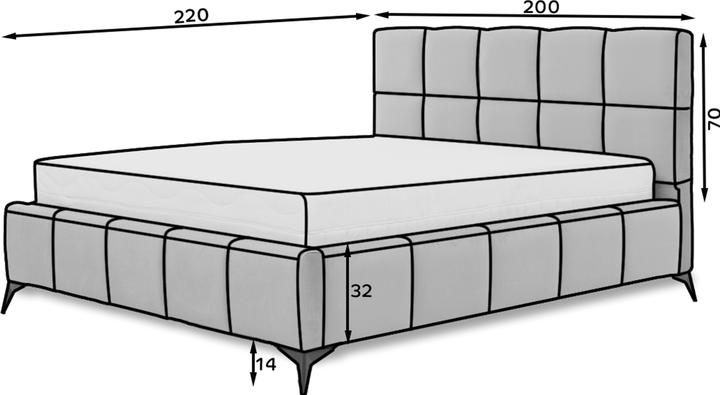 Actual product image ELTAP Dung with storage space (180 x 200 cm)