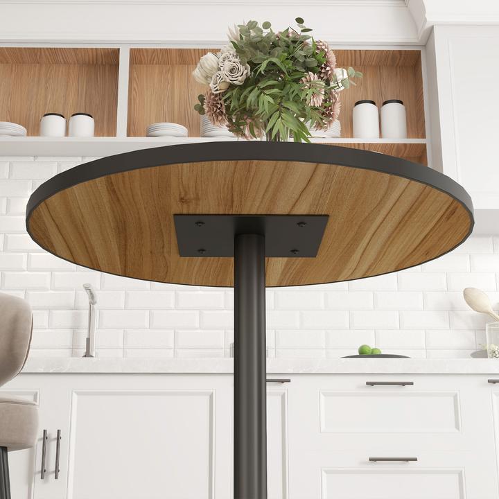 Produktbild Homcom Esstisch MDF, Metall Eiche (70 x 70 x 76 cm)