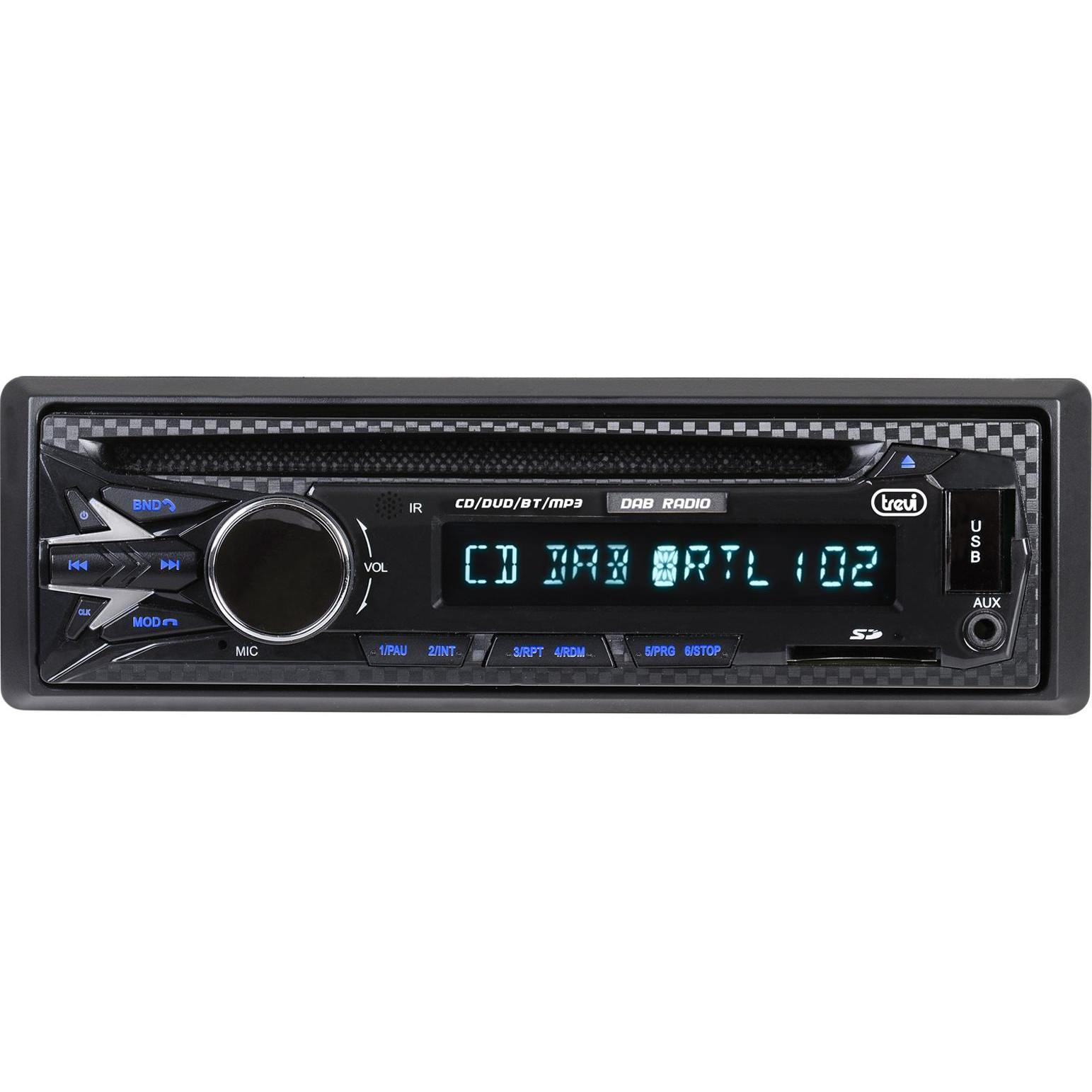 Trevi, Autoradio, XCD 5790 DAB - Sistema car stereo CD/DVD/DAB+, ingresso USB/SD card, Audio AUX IN, potenza 180