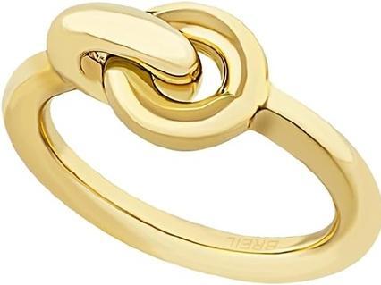 Breil - Minimalist Gold Plated Tie Up TJ347 Ring - Circuit: 52 mm (52, 925 Silber)