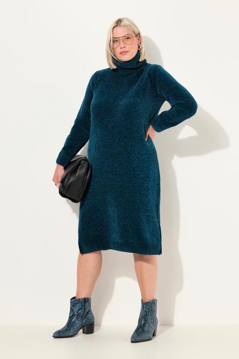 Produktbild Ulla Popken Chenille-Kleid, Strukturstrick, Rollkragen, Langarm (46, 48)
