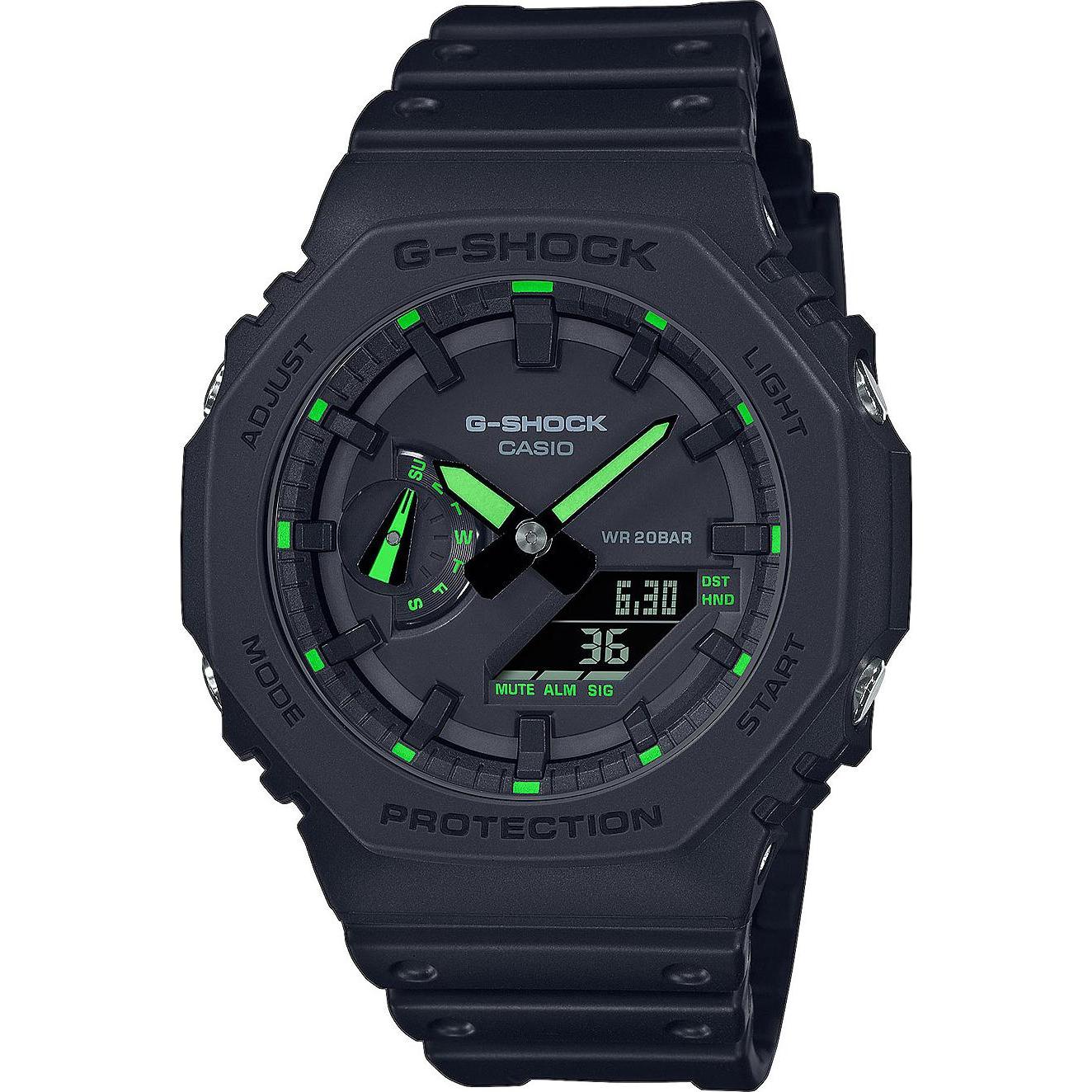 G-Shock, Armbanduhr, GA-2100-1A3ER, Schwarz, (Chronograph, 45 mm)