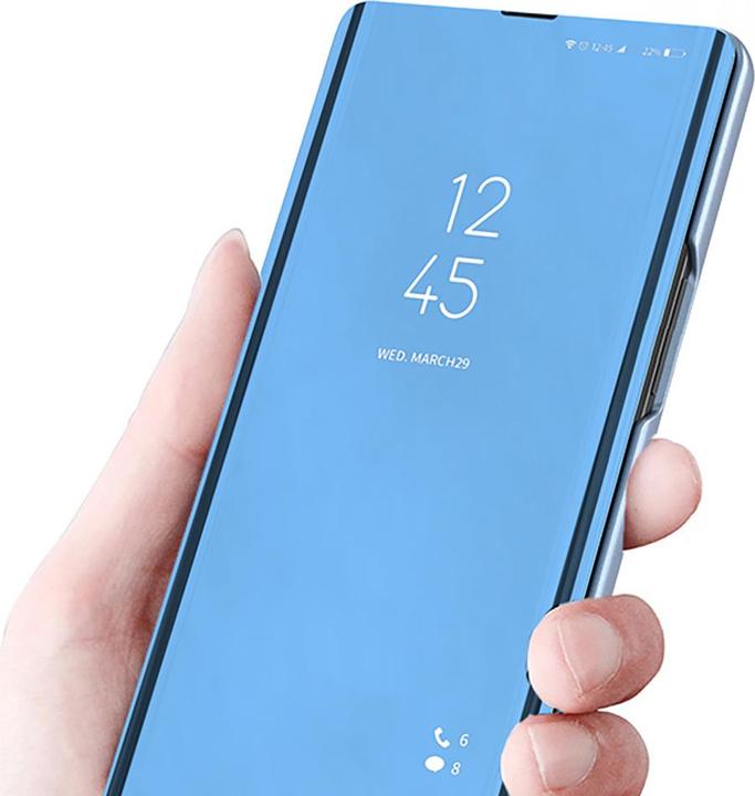 Produktbild Hurtel Clear View Case Hülle für Samsung Galaxy S25 Ultra Hülle mit Klappe - Blau (Samsung Galaxy S25 Ultra)