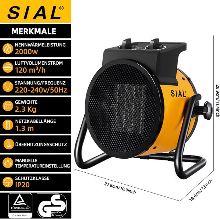Produktbild Sial Heizlüfter P2 (2000 W)