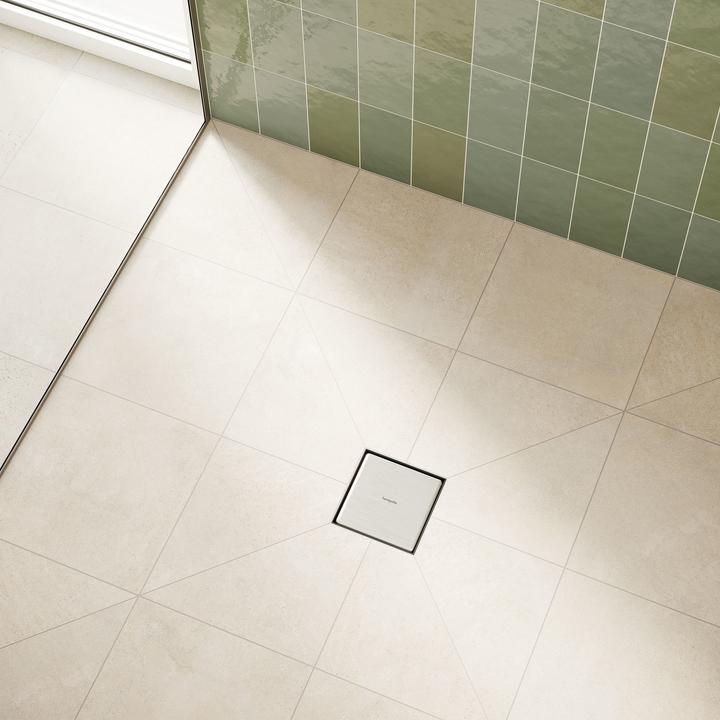 Produktbild hansgrohe HG Punktablauf RainDrain Point Komplettset 100x100mm Edestahl gebürstet (100 mm)