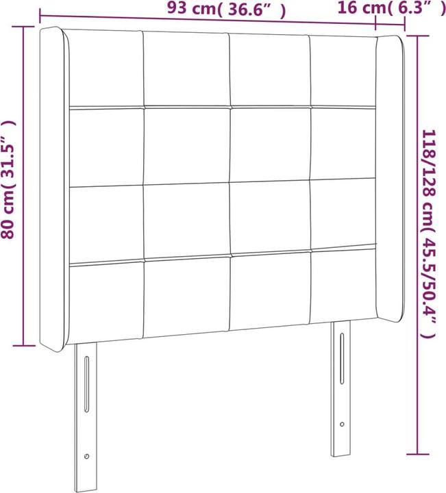Actual product image vidaXL Kylee (93 x 16 x 128 cm)