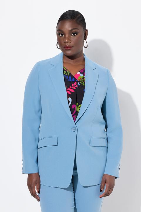 Produktbild Ulla Popken Blazer, Acetat, Reverskragen, Knopfverschluss (46)