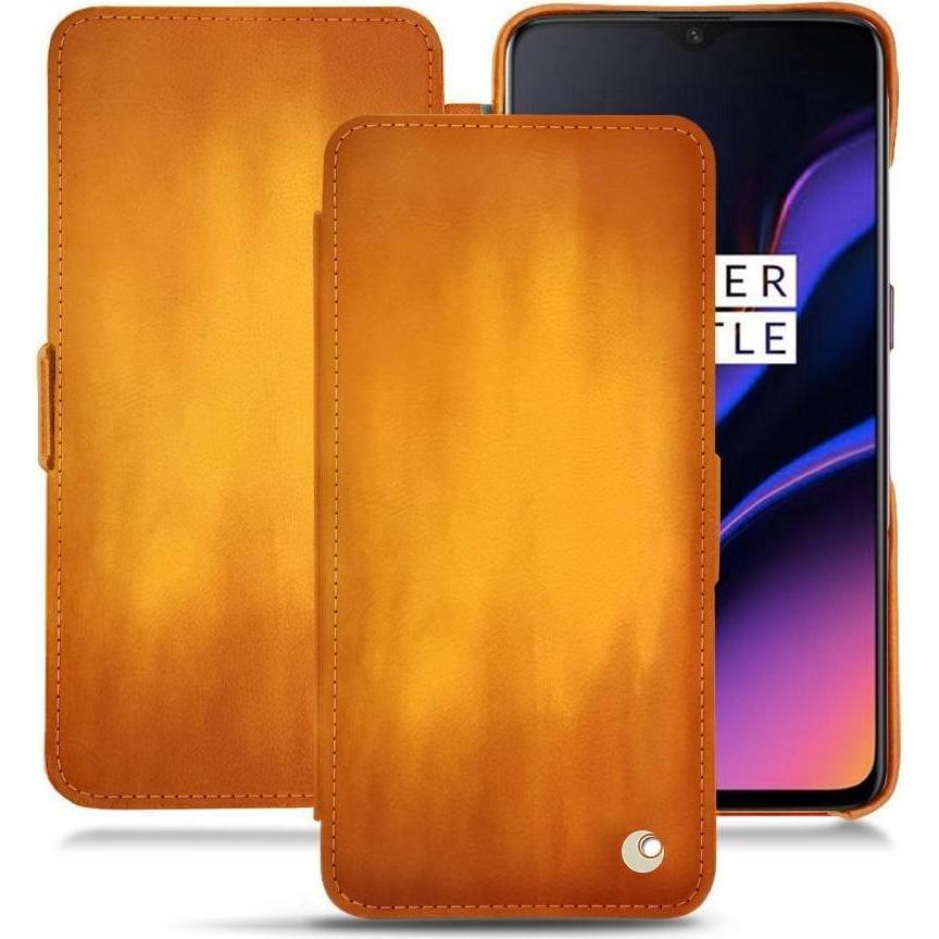 Thumbnail - Noreve Lederschutzhülle horizontal (OnePlus 6T), Smartphone Hülle, Orange