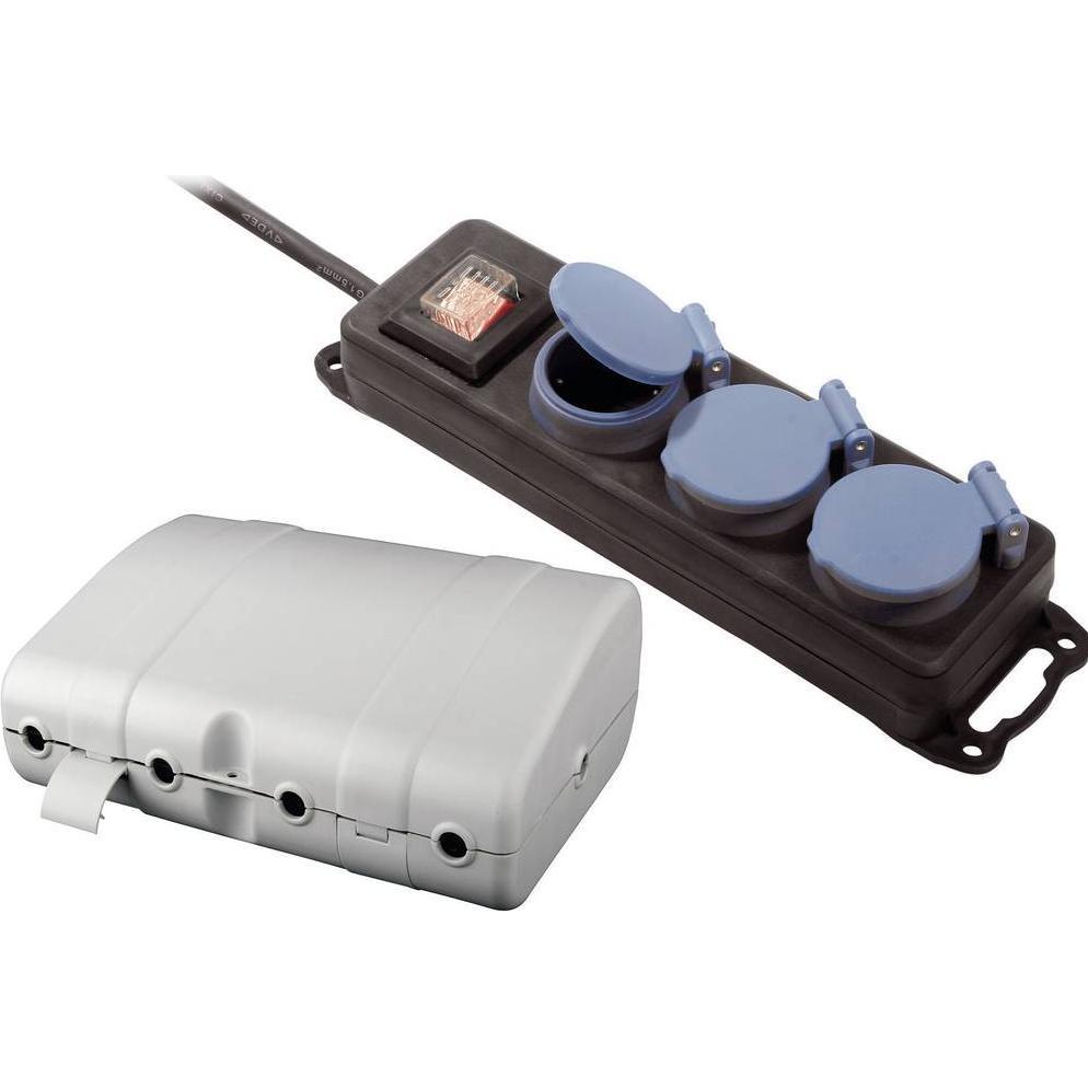 Basetech, Kabelbox, Verteilerbox 6fach Grau