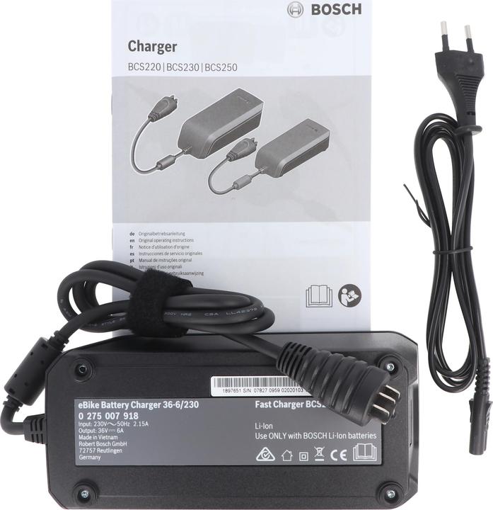 Immagine prodotto Bosch eBike Ladegerät BCS250 (Caricabatterie per biciclette elettriche)