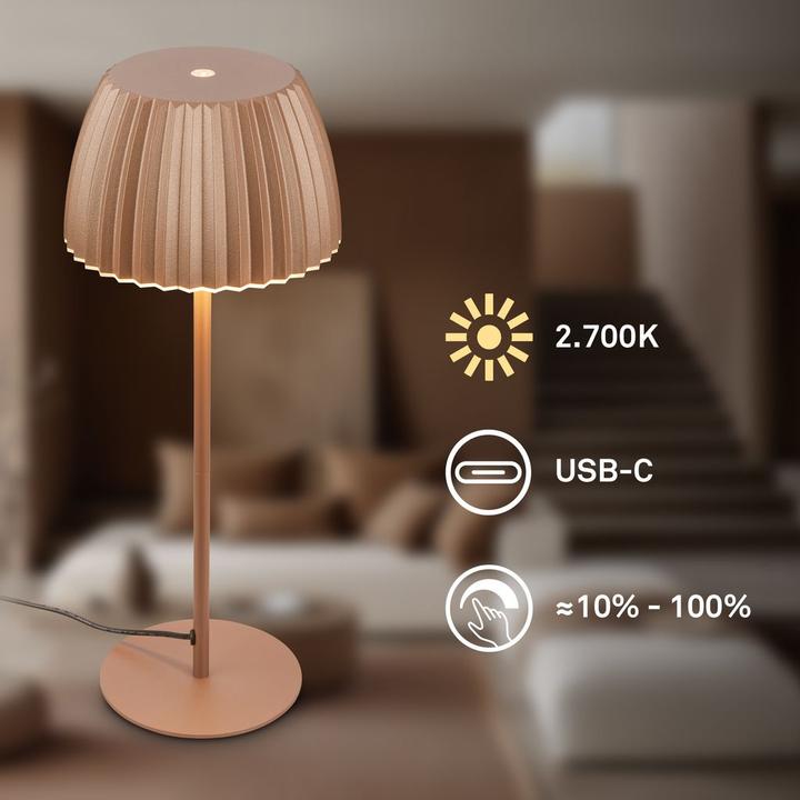 Immagine prodotto Briloner LUCA LED Tischleuchte mit Lichtkante - Coffee (800 lm)