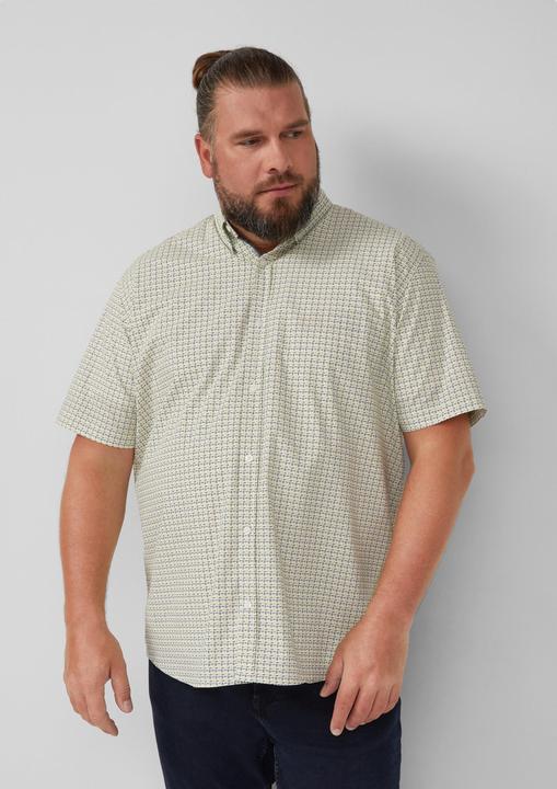 Immagine prodotto s.Oliver Hemd Regular Fit: Gemustertes Kurzarmhemd aus Baumwolle mit Button-Down-Kragen (5XL)