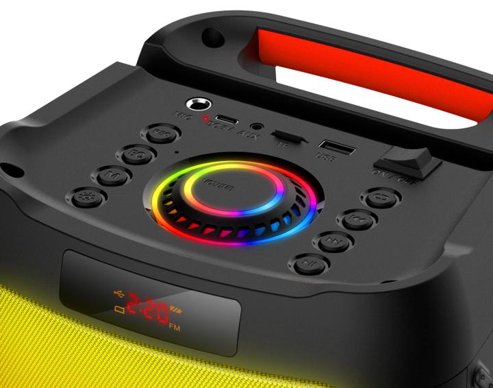 Actual product image Connect IT Hyperbass BEAT+ bluetooth party reproducer,2x30W,BT,USB,MicroSD,microphone,DO,ČERNÝ (10 h, USB power delivery)