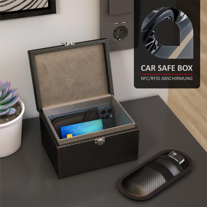 Produktbild Aplic Schlüsseltasche NFC/RFID Schutzbox, Keyless Go Schutz Box, Autoschlüssel Abschirmung, SafeBox