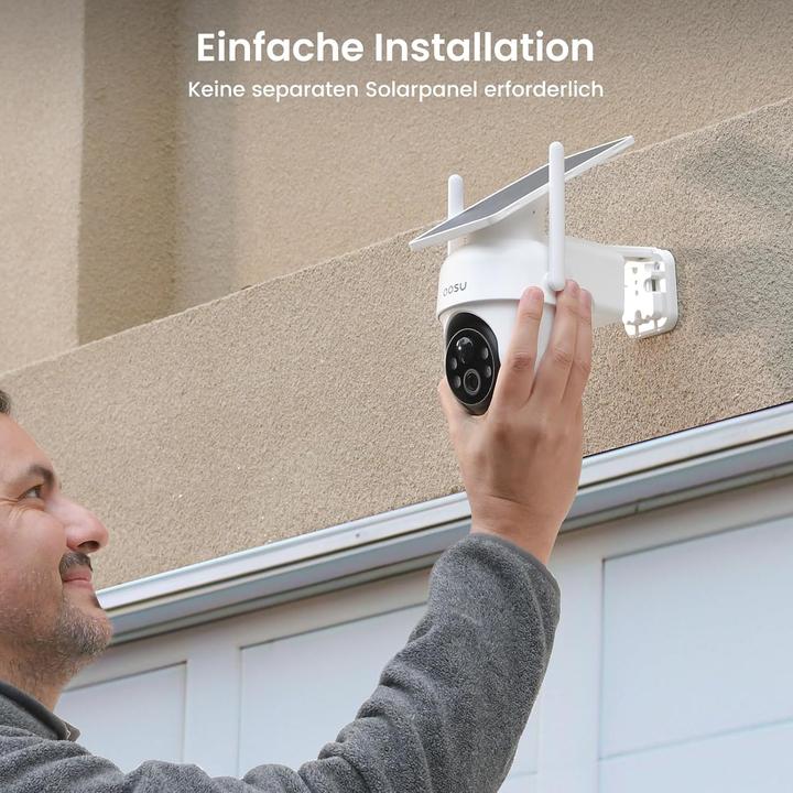 Produktbild Aosu Solar Überwachungskamera-Set mit HomeBase, Farb-Nachtsicht, 360° Schwenk, 2 Stk.
