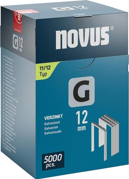 Productafbeelding Novus Platte krammen G 11 12mm 5000 stuks.