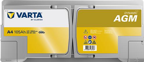 Produktbild Varta Akumulator 12V 105Ah/950A START&STOP AGM (P+ standardowy) 394x175x190 B13 (agm/rozruchowy) (12 V, 105 Ah, 950 A)