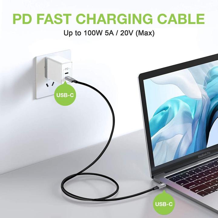 Produktbild Techly USB3.2 Gen.2 Kabel Stecker Typ-C - Stecker USB Typ-C Schwarz 1m (1 m, USB 3.2 Gen 1, 100 W)