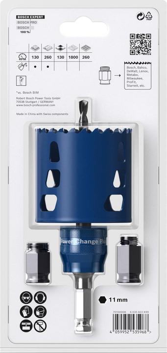 Produktbild Bosch Professional Zubehör EXPERT Tough Material Lochsäge-Starter-Set, 68 x 60 mm (68 mm)