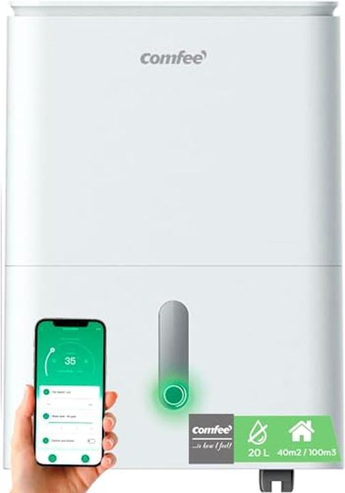 Produktbild Comfee Luftentfeuchter mit App-Steuerung, 4 Modi, Ionisator und Wäschetrockner-Funktion (52 m², 20 l/24h)