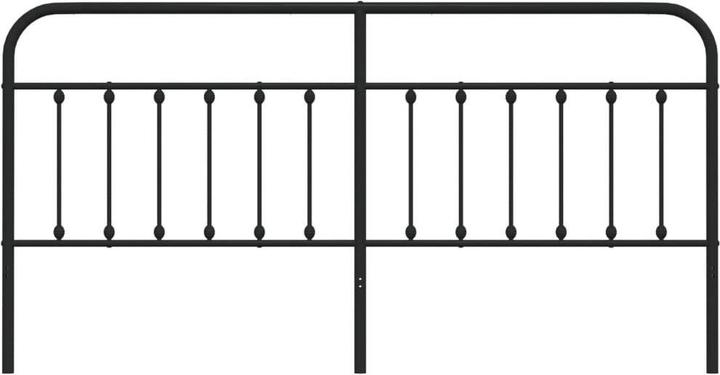 Actual product image vidaXL Kopfteil Metall Schwarz 200 cm, Farbe: Schwarz, Material (206 x 3 x 100 cm)