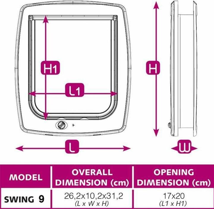 Produktbild Ferplast Swing 9 (Manuelle Katzenklappe)