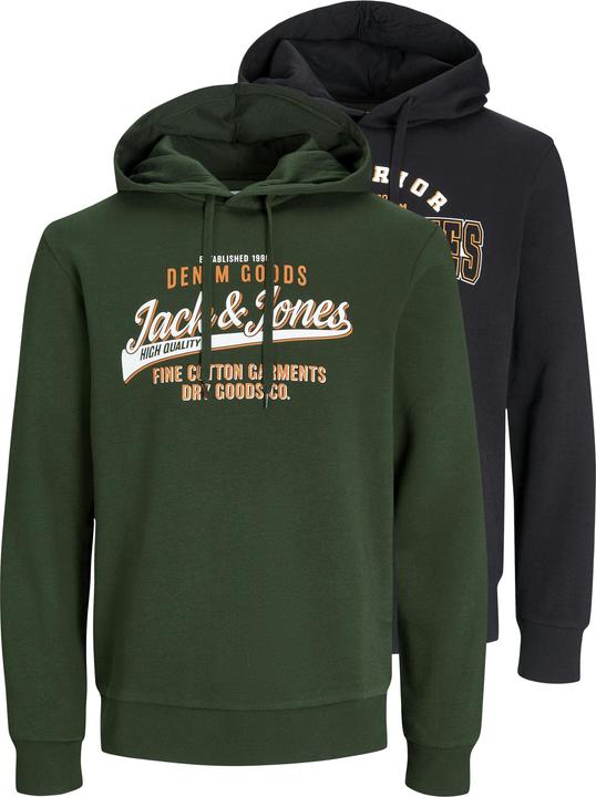 Produktbild Jack & Jones JJELOGO SWEAT HOOD 2 COL 24/25 2PK MP (XL)