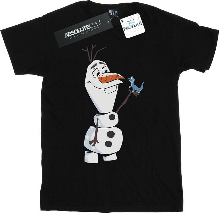 Actual product image Disney Girls Frozen 2 Olaf And Salamander Cotton T-Shirt (140, 146)