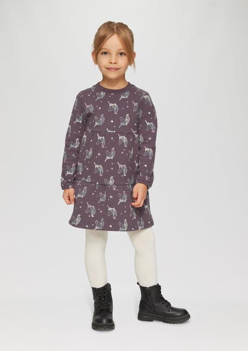 Produktbild S.Oliver Kleid Weiches Sweat-Kleid mit All-over-Print (134)