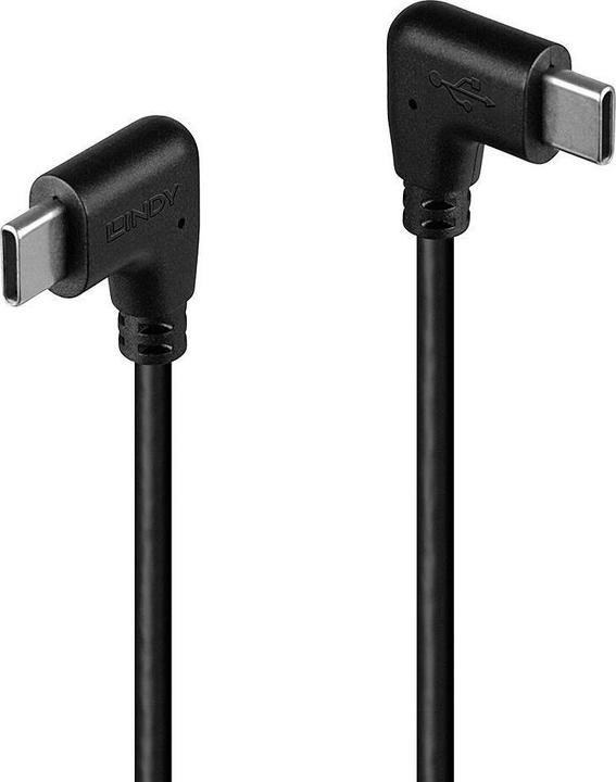 Produktbild Lindy 0,5m USB 2.0 Typ C Kabel 2 x 90 gewinkelt (0.50 m, USB 2.0)