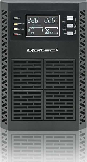 Produktbild Qoltec ZASILACZ AWARYJNY UPS 2KVA | 2000W | POWER FACTOR 1.0 | LCD | EPO | USB | ON-LINE (2 VA, 2000 W, Online-Doppelwandler USV)