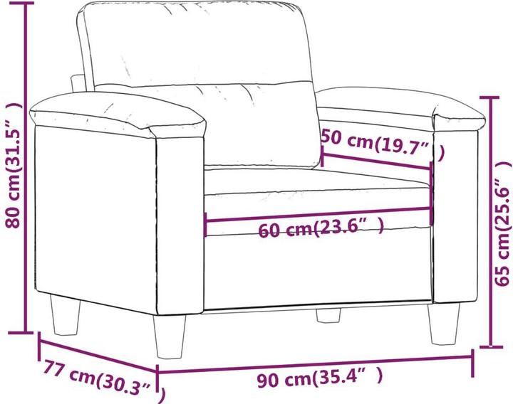 Actual product image vidaXL Sessel