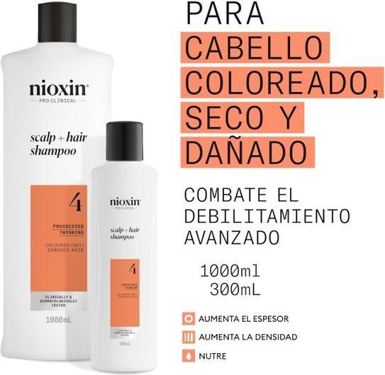 Actual product image Nioxin Scalp + Hair System 4 Shampoo (1000 ml, Liquid shampoo)