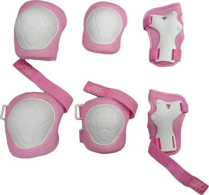 Actual product image New Sports Protector set (XS, Wrist protectors, Elbow protectors, Knee pad, 6 pieces)