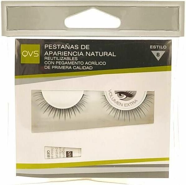 Actual product image QVS Natural Style8 False Eyelashes (Artificial eyelashes)