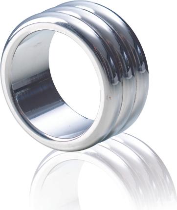 Kinky Monster Cockring aus Edelstahl - doppelt gerillt - Breite 25mm (2.50  cm)