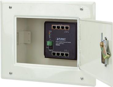 Produktbild Planet IP30 8-Port Gigabit Wall-mount Switch 4-Port 802.3AT POE+ -10 to 60 C 48-56V (8 Ports)