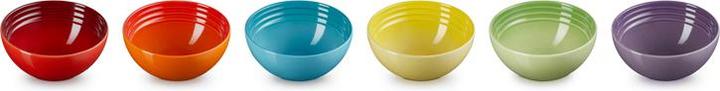 Actual product image Le Creuset Set of 6 snack bowls 12 cm rainbow