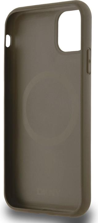 Actual product image DKNY PU Leather Repeat Pattern Bottom Stripe MagSafe Case for iPhone 11 Brown (Apple iPhone 11)