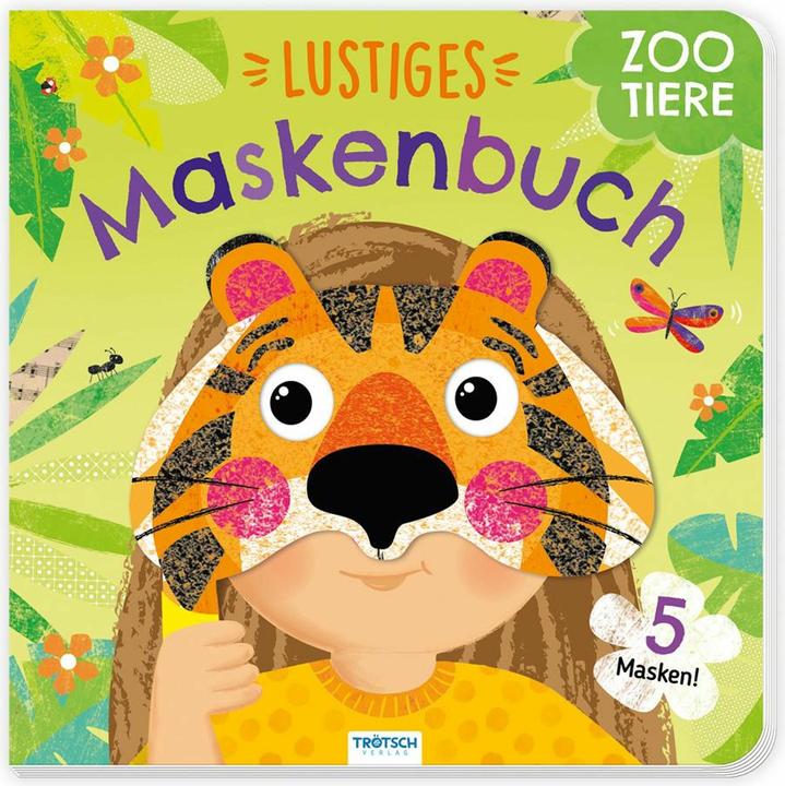 Livre cartonné avec masques Drôle de livre de masques Animaux du zoo