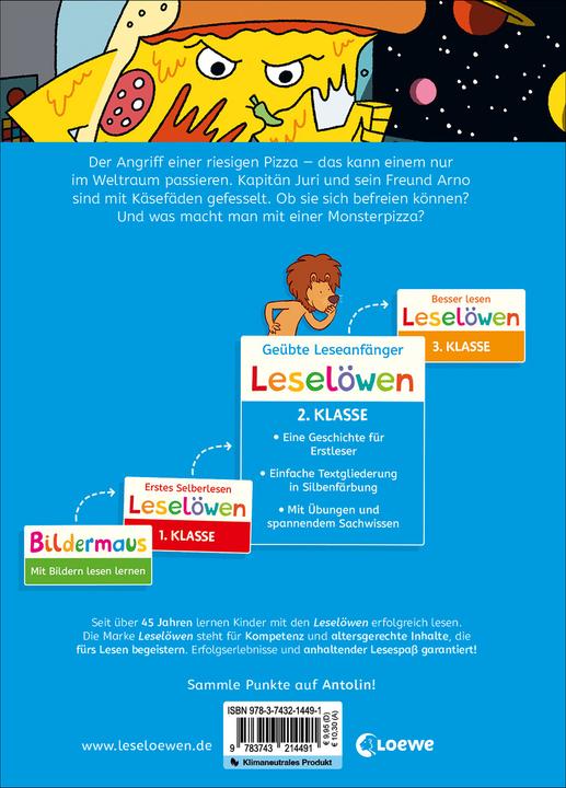 Immagine prodotto Leselöwen 2. Klasse - Pizza-Abenteuer im Weltraum (Tedesco, Ulf K., 2023)