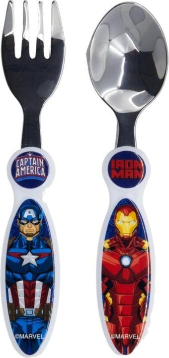 Ensemble 3 Pièces Couverts Enfants Spiderman – Fourchette, Couteau, Cuillère En Métal Fun Et Solide