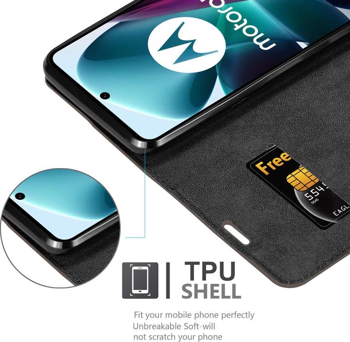 Actual product image Cadorabo Book Invis. Magnet sleeve (Motorola Moto G200 5G)