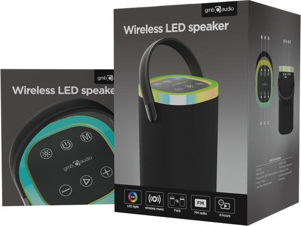 Produktbild Gembird Wired speakers Portable Speaker||Portable/Wireless|Bluetooth|SPK-BT-LED-06 (4 h, Akkubetrieb)