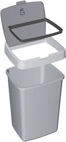 Sunware Delta Klappdeckeleimer 25L metallf./schwarz (25 l)